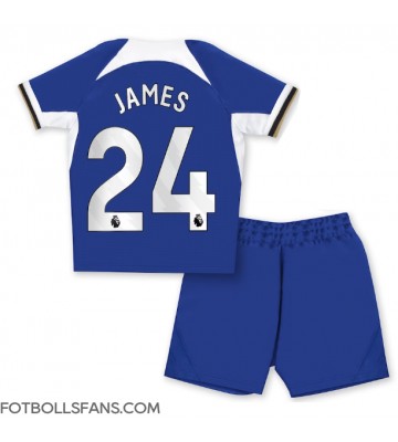 Chelsea Reece James #24 Replika Hemmatröja Barn 2023-24 Kortärmad (+ Korta byxor)